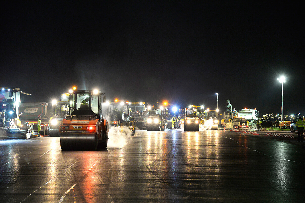 Airport runway renovation on runway 11/29