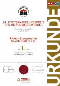 Urban renewal prize Grundsteingasse