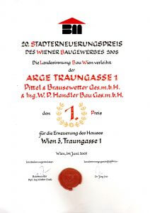 Urban renewal prize Traungasse